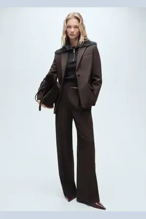 MANGO Pantalón traje wideleg