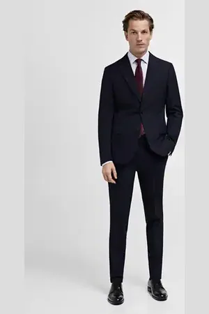 MANGO AN Pantalón traje Turín % lana
