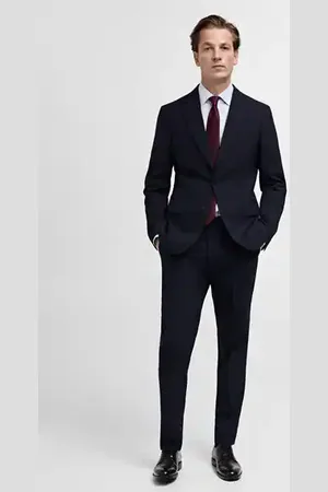 MANGO AN Americana traje Turín % lana 46