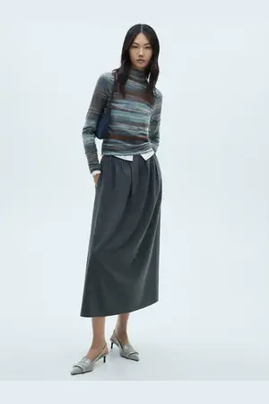 MANGO Jersey rayas cuello alto