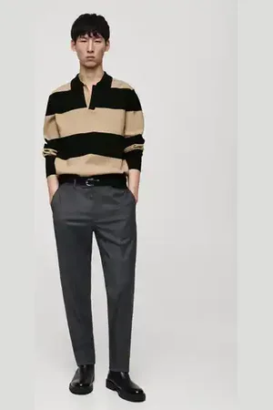 MANGO AN Jersey polo diseño rayas