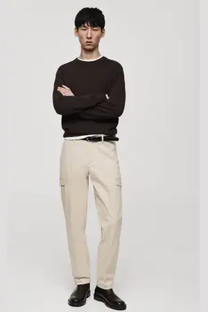 MANGO AN Pantalón cargo algodón regular fit 4