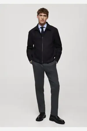 MANGO AN Cazadora franela regular fit CH