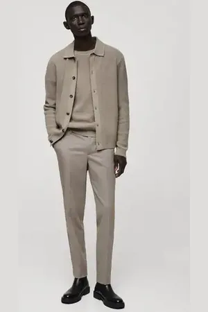 MANGO AN Pantalón franela slim fit 4