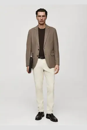 MANGO AN Americana slim fit algodón 6