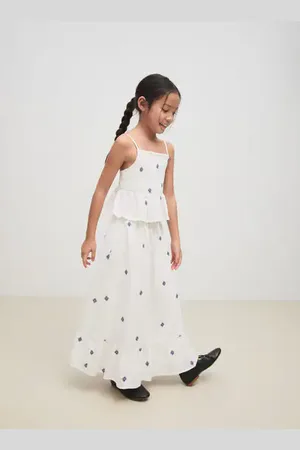 MANGO KIDS Falda detalles bordados 4 años