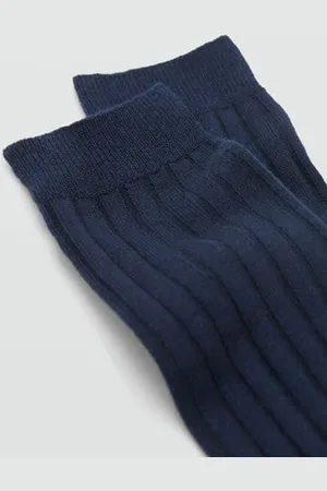 MANGO Calcetines mezcla lana canalé Unitalla