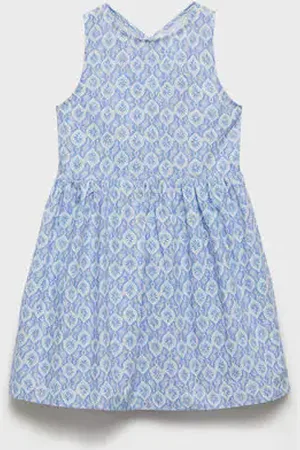 MANGO KIDS Vestido estampado volante 8