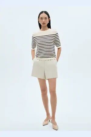 MANGO Camiseta rayas botones CH