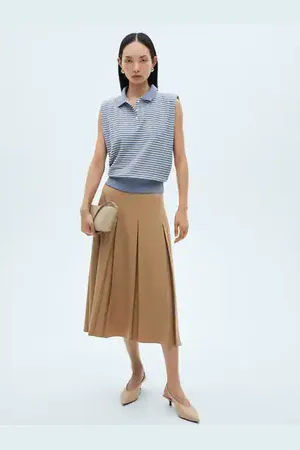 MANGO Polo rayas algodón