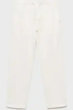 MANGO KIDS Pantalón lino cintura elástica