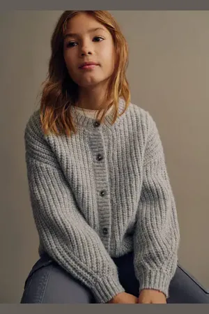 MANGO KIDS Cárdigan punto canalé botones 4 años