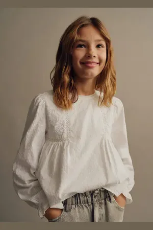 MANGO KIDS Blusa detalles bordados 8