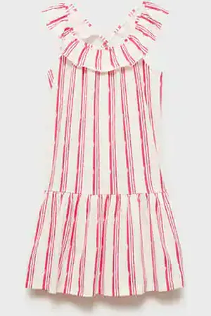 MANGO KIDS Vestido algodón rayas años