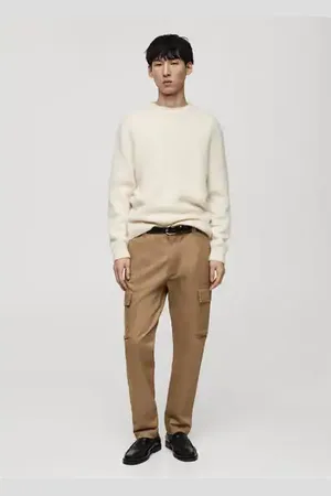 MANGO AN Pantalón cargo algodón regular fit 4