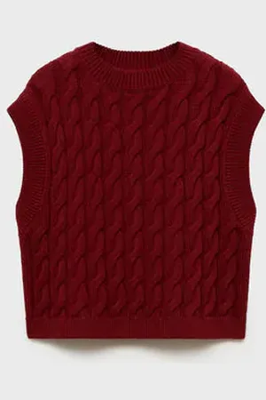 MANGO KIDS Chaleco punto trenzado 4 años