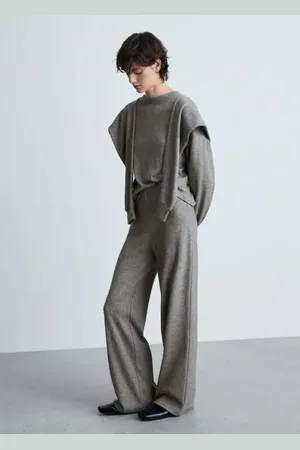 MANGO Pantalón recto punto