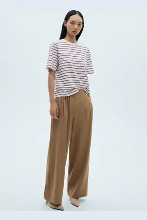 MANGO Camiseta % algodón rayas CH