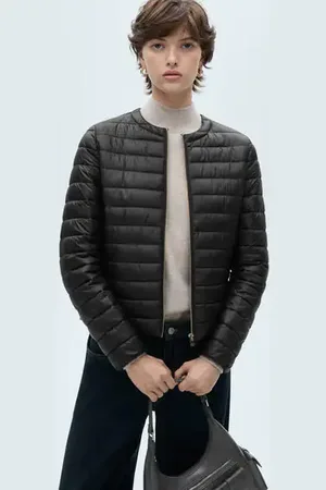 MANGO Anorak corto acolchado bolsillos