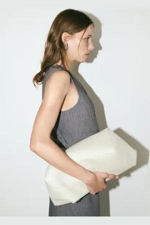 MANGO Bolso shopper efecto abatanado Unitalla