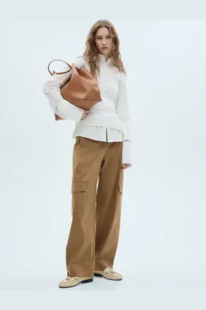 MANGO Bolso shopper efecto abatanado Unitalla