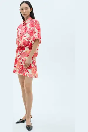 MANGO Camisa bolsillos estampado floral E