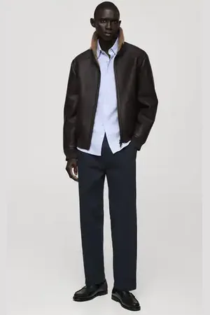 MANGO AN Pantalón algodón cordón regular fit 4