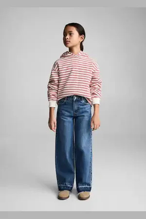 MANGO KIDS Jeans wideleg bajo deshilachado 8