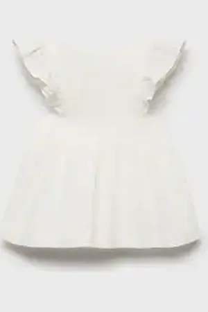 MANGO BABY Vestido corto volantes 2 meses