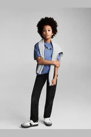 MANGO KIDS Jeans rectos bajo vuelta 8