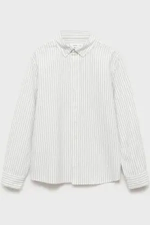 MANGO KIDS Camisa % algodón rayas Oxford