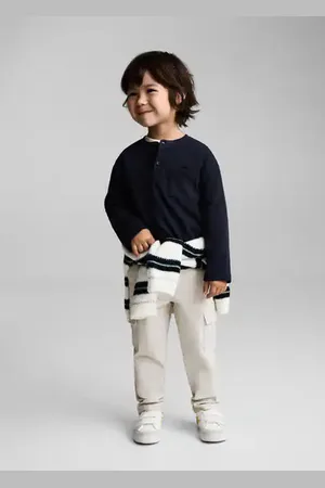 MANGO BABY Camiseta manga larga botones 2 años
