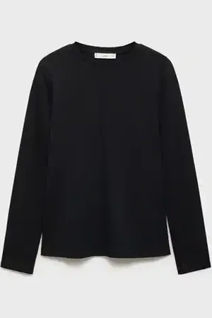 MANGO Camiseta algodón manga larga