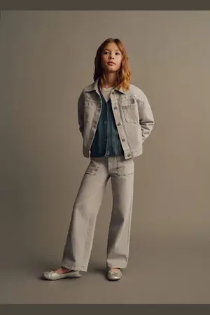 MANGO KIDS Jeans rectos tachuelas