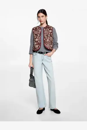 MANGO TEEN Chaleco crop estampado