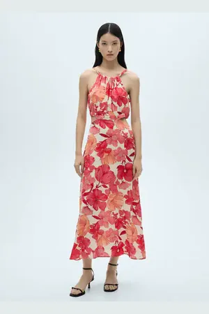 MANGO Vestido flores aberturas