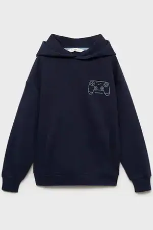 MANGO KIDS Sudadera estampada capucha 8 años