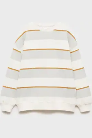 MANGO KIDS Sudadera algodón rayas años