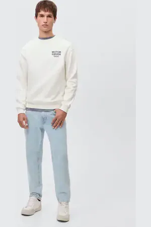 MANGO TEEN Sudadera algodón mensaje estampado