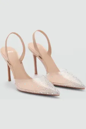 MANGO Zapato punta transparente strass