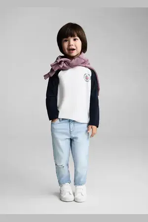 MANGO BABY Jeans skinny rotos decorativos 2 años