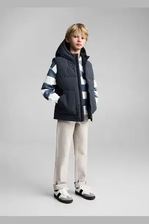 MANGO KIDS Chaleco acolchado capucha 2 años