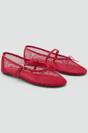 MANGO Bailarinas mesh tira hebilla