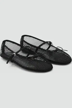 MANGO Bailarinas mesh tira hebilla 2