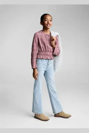 MANGO KIDS Jeans flare botones