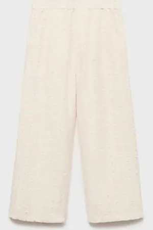 MANGO KIDS Pantalón culotte bordado suizo 8 años