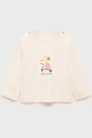 MANGO BABY Camiseta % algodón dibujo 6 meses