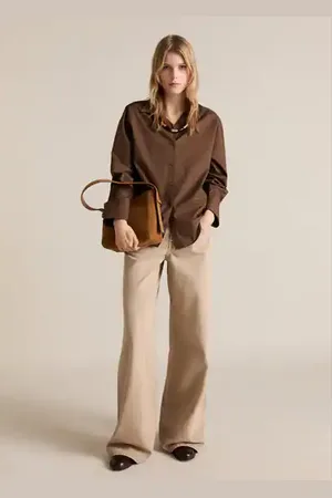MANGO Camisa recta % algodón
