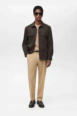 MANGO AN Pantalón lana fría slim fit pinzas 6