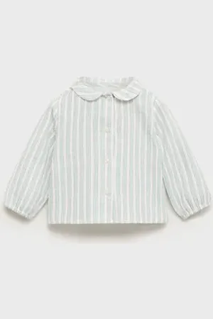 MANGO BABY Camisa algodón rayas 2 meses